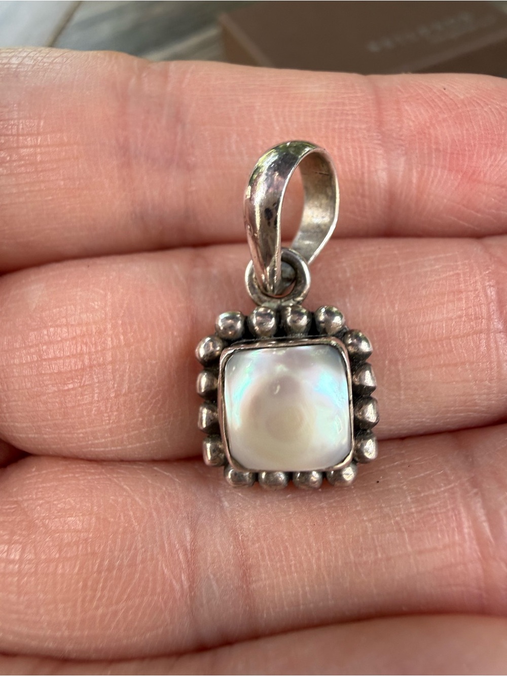 Silpada Silver Mother-of-Pearl Pendant and Earrings - White - Picture 6 of 6